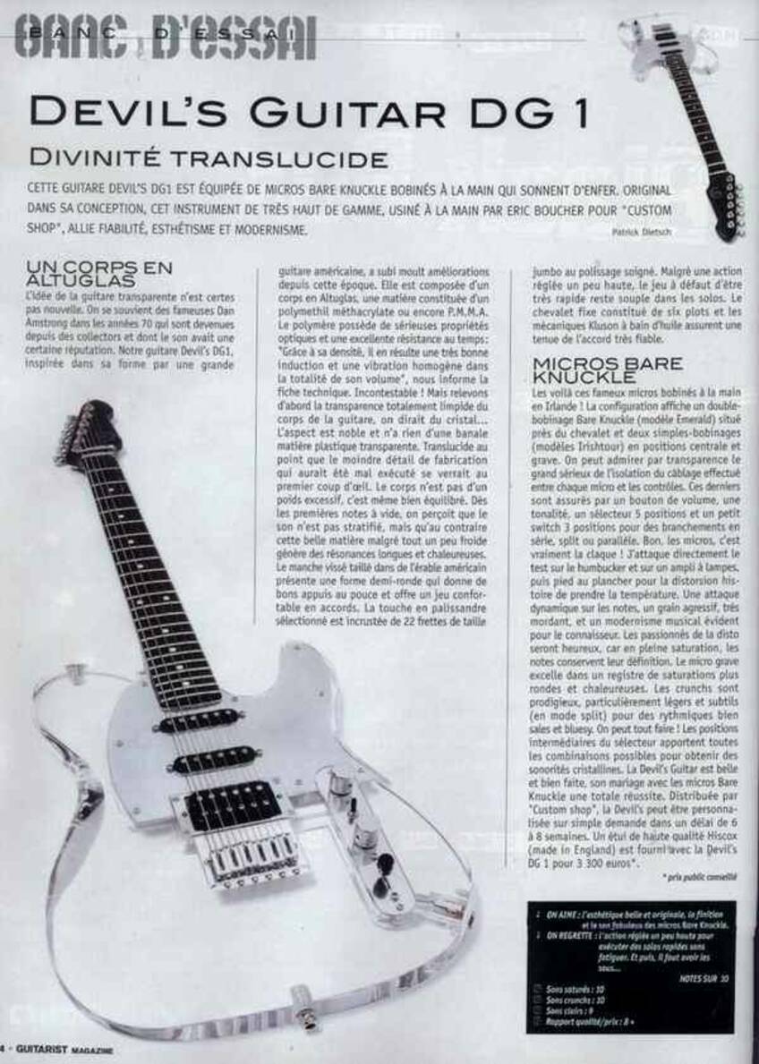 Guitarist Magazine France Bare Knuckle Review